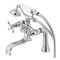 Kingston Brass KS228C Deck Mount Clawfoot Tub Faucet with Hand Shower, Polished Chrome KS228C - alternate 1